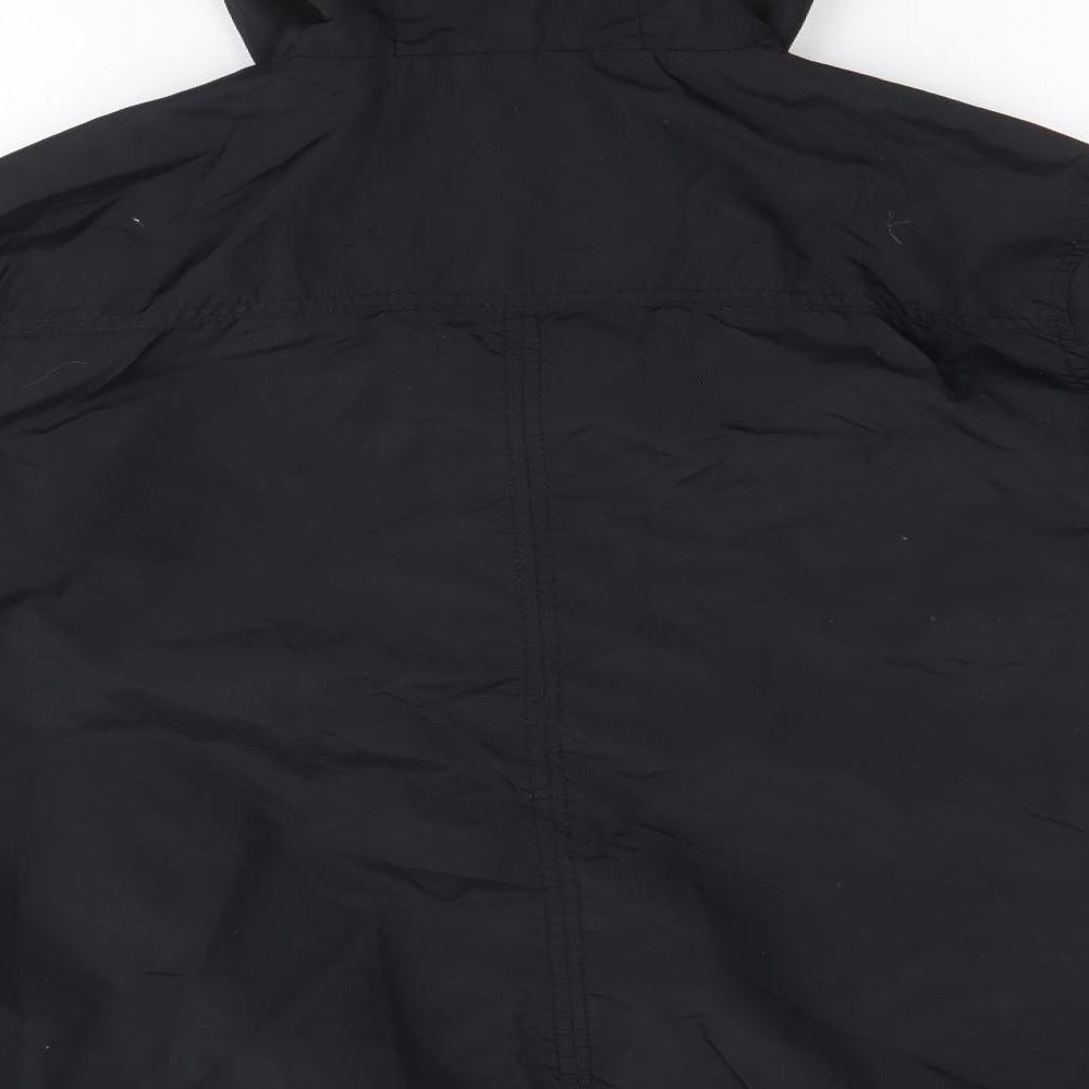 Denim 73 Mens Black Anorak Coat Size M Zip - Toggle Closure