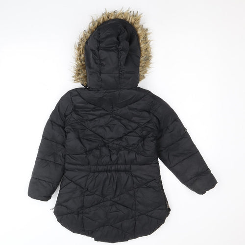 Steve Madden Girls Black Quilted Jacket Size S Zip