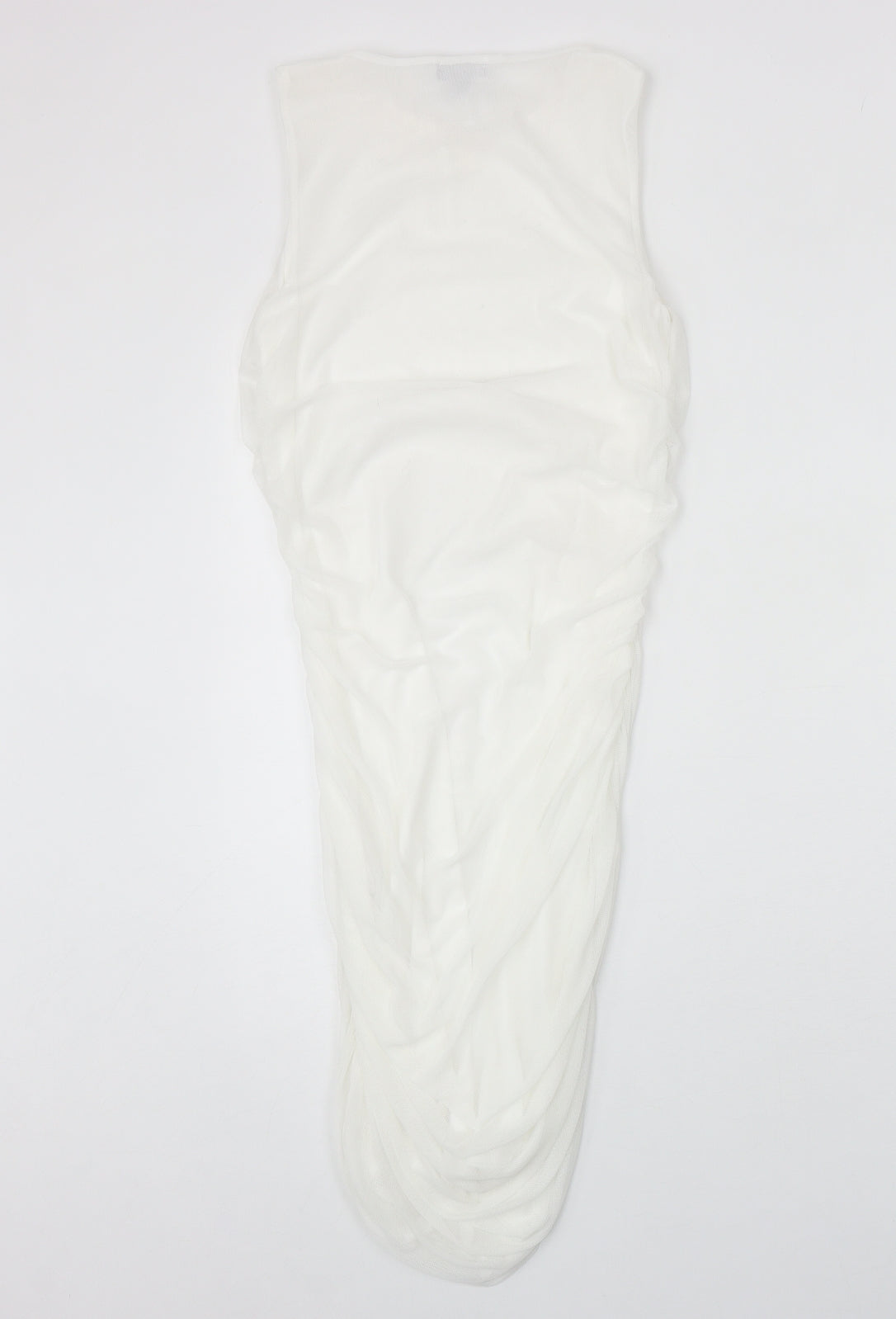 Boohoo Womens Ivory Polyester Bodycon Size 14 Round Neck Pullover