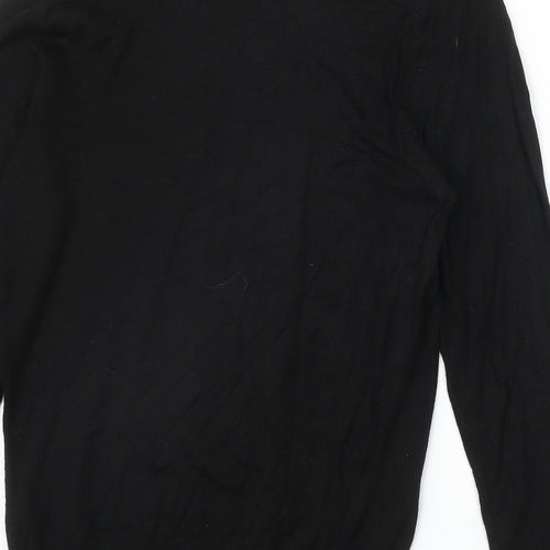 River Island Womens Black Round Neck Acrylic Pullover Jumper Size XS
