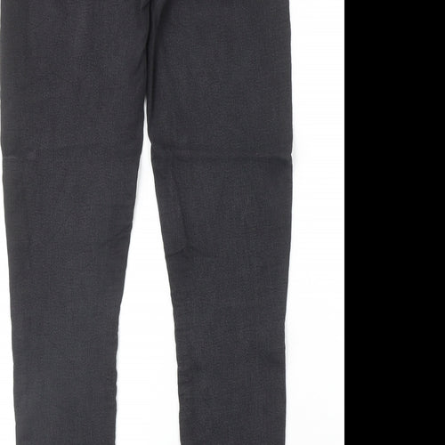 Preworn Womens Black Cotton Skinny Jeans Size 38 in Slim Zip