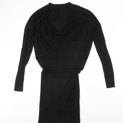ASOS Womens Black Polyester Bodycon Size 10 Round Neck Pullover
