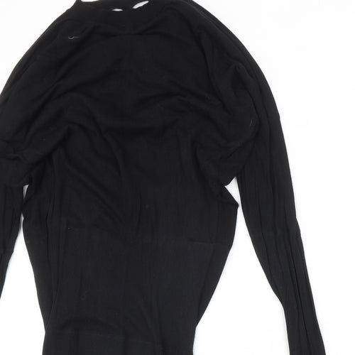 ASOS Womens Black Polyester Bodycon Size 10 Round Neck Pullover