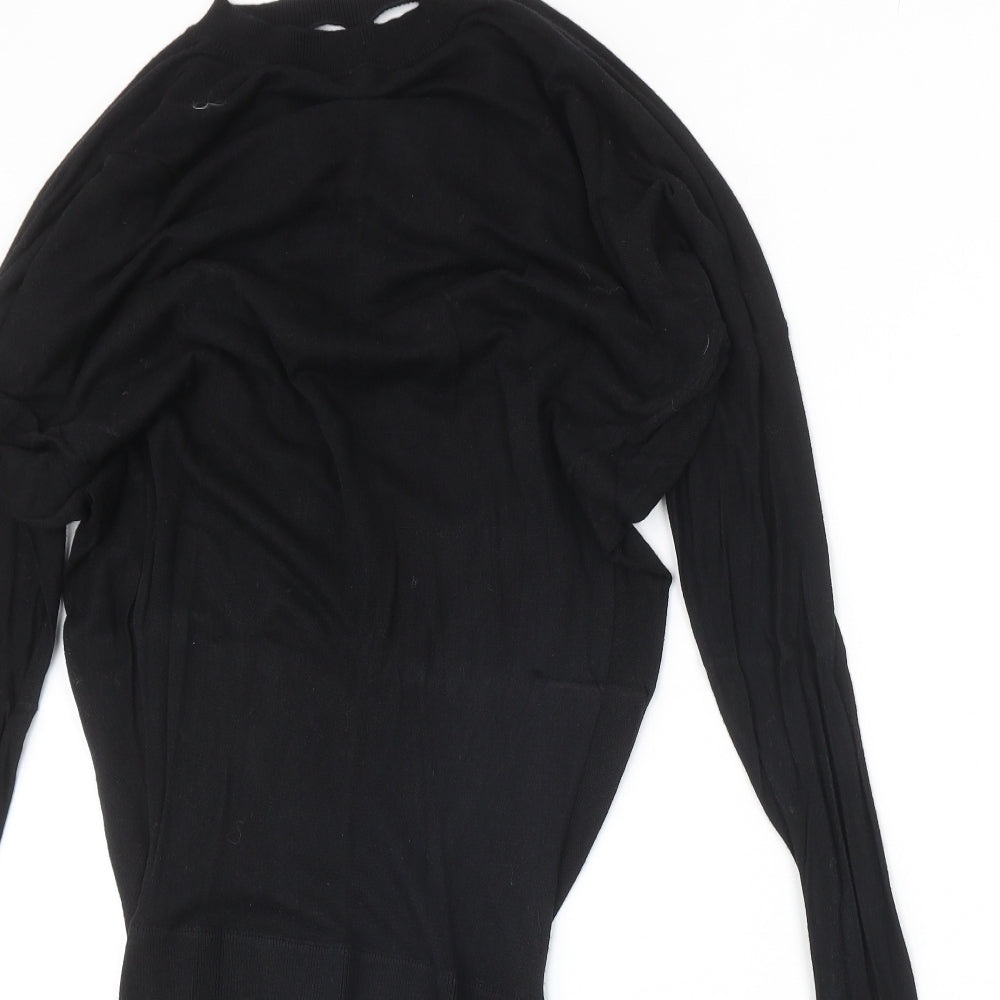 ASOS Womens Black Polyester Bodycon Size 10 Round Neck Pullover