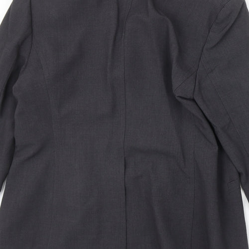 Marks and Spencer Womens Grey Polyester Jacket Blazer Size 14