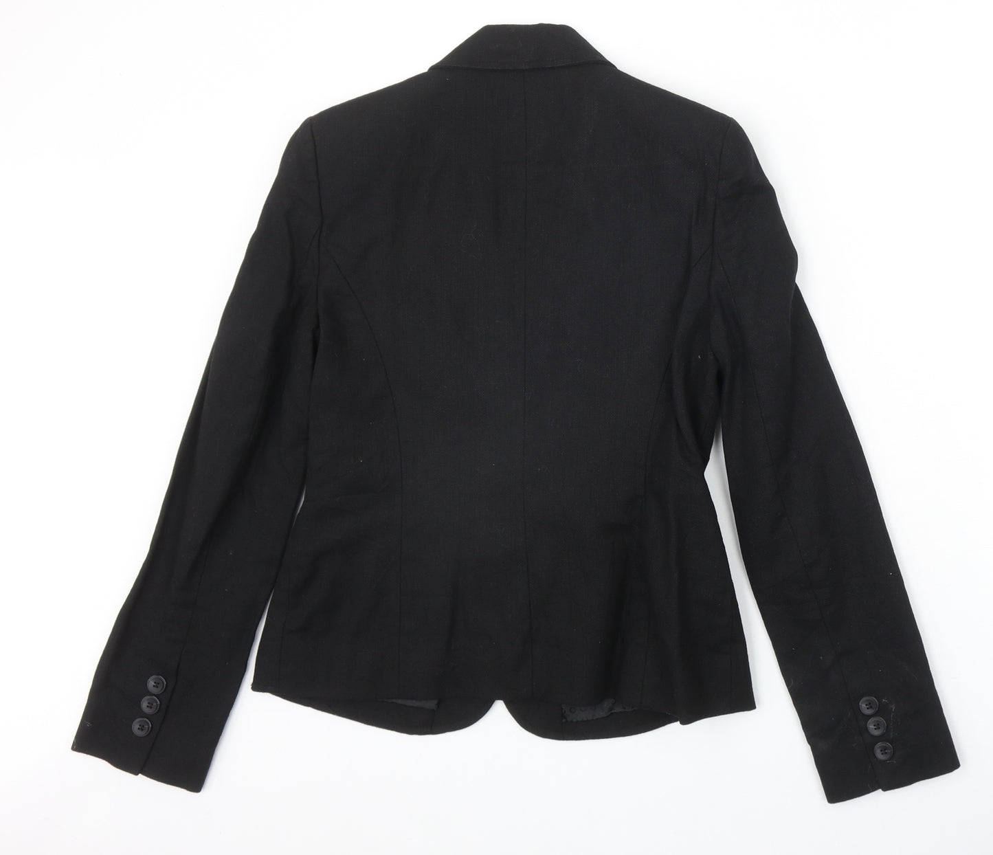 Debenhams Womens Black Linen Jacket Suit Jacket Size 10