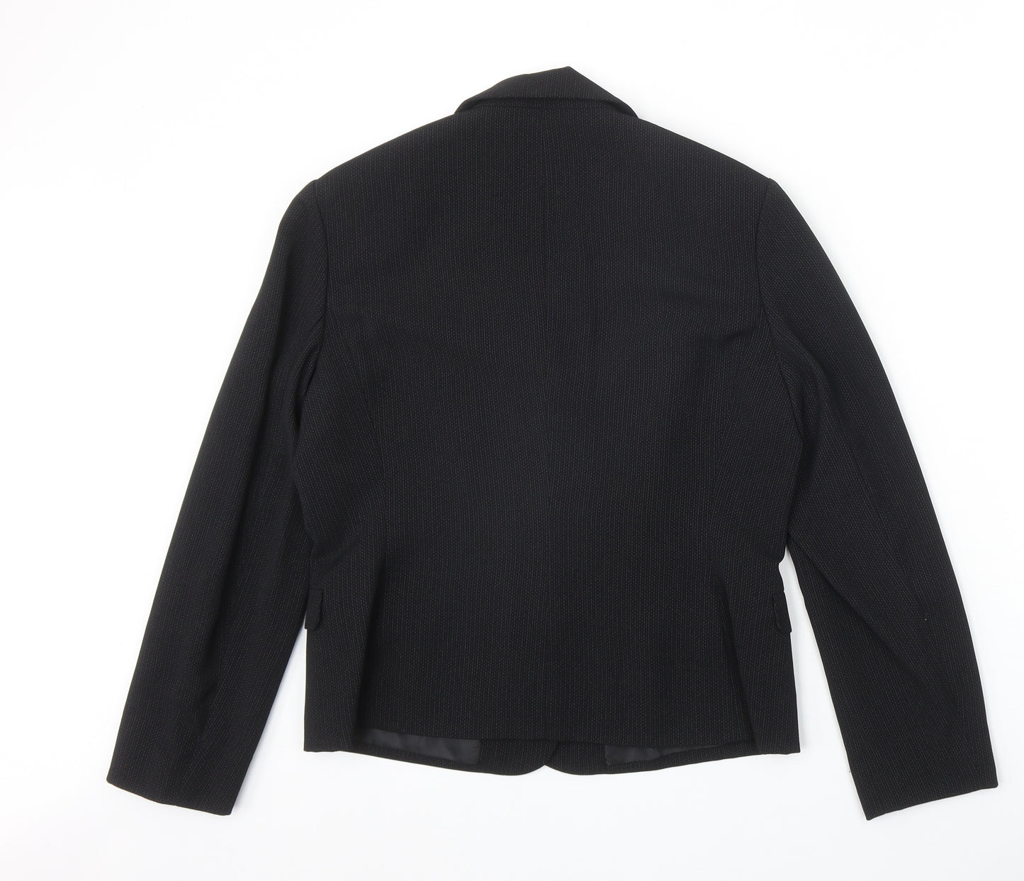 NEXT Womens Black Polyester Jacket Blazer Size 12