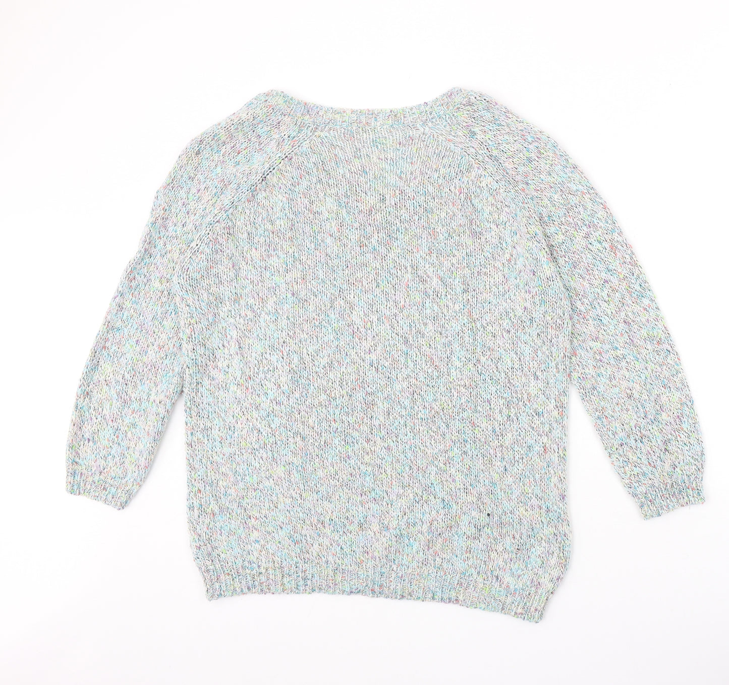 TU Womens Multicoloured Scoop Neck Cotton Pullover Jumper Size 18