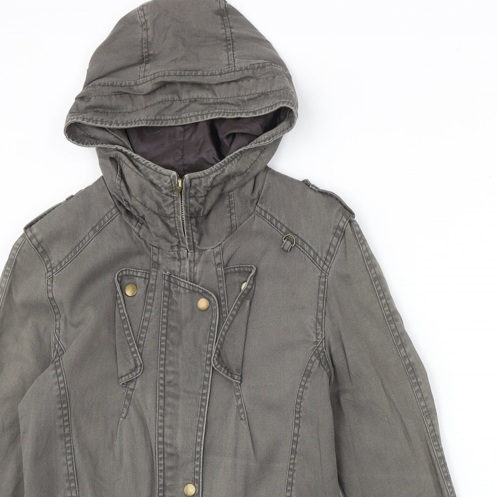 Femiculine Womens Grey Jacket Size M Zip