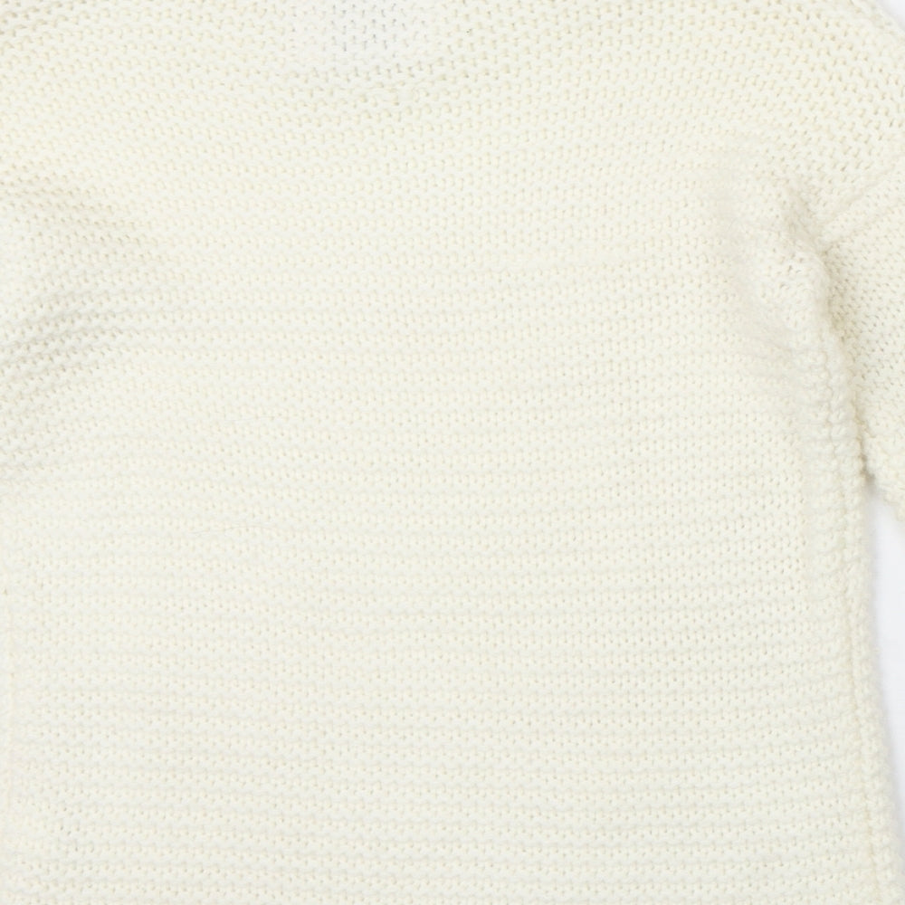 Young Dimension Girls Ivory Round Neck Acrylic Pullover Jumper Size 10-11 Years Pullover