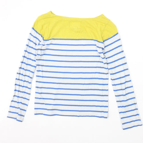 Johnnie b Boys Blue Striped 100% Cotton Pullover Casual Size 11-12 Years Crew Neck Pullover - Boat Neck