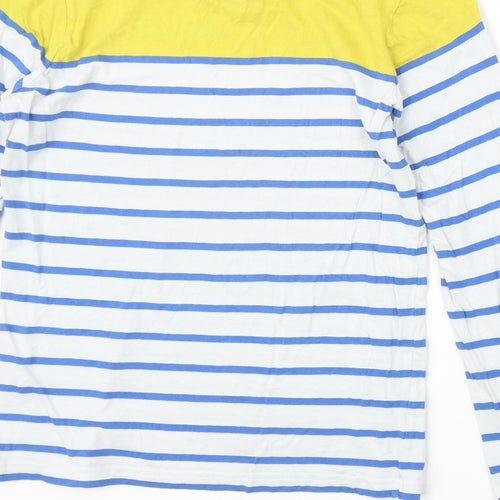 Johnnie b Boys Blue Striped 100% Cotton Pullover Casual Size 11-12 Years Crew Neck Pullover - Boat Neck
