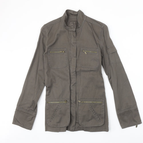 Warehouse Womens Brown Jacket Size 8 Zip