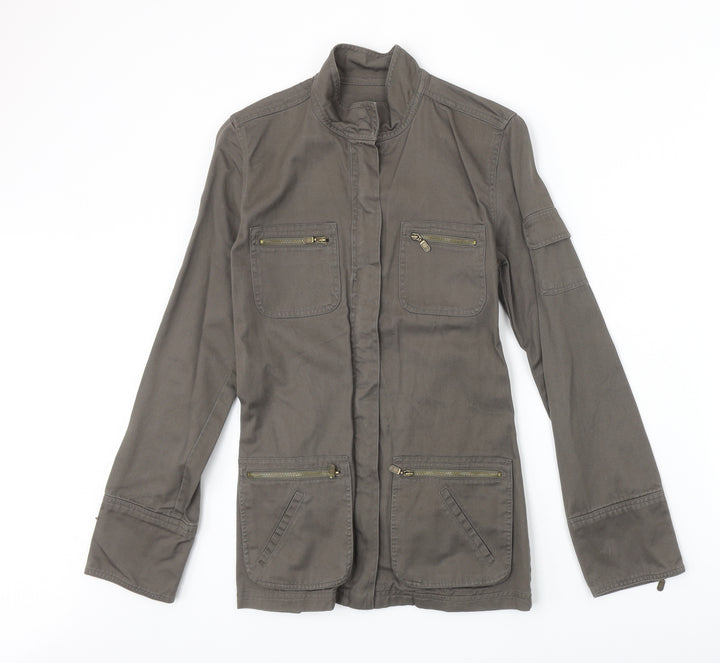 Warehouse Womens Brown Jacket Size 8 Zip