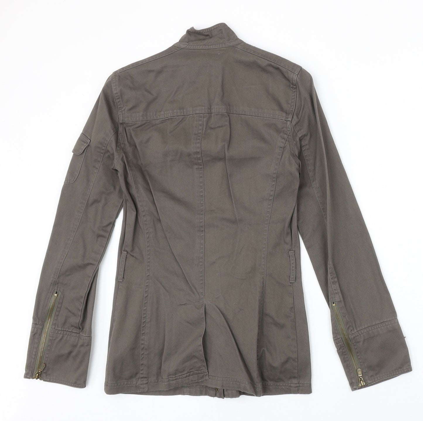 Warehouse Womens Brown Jacket Size 8 Zip