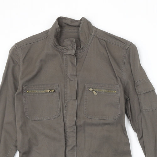 Warehouse Womens Brown Jacket Size 8 Zip