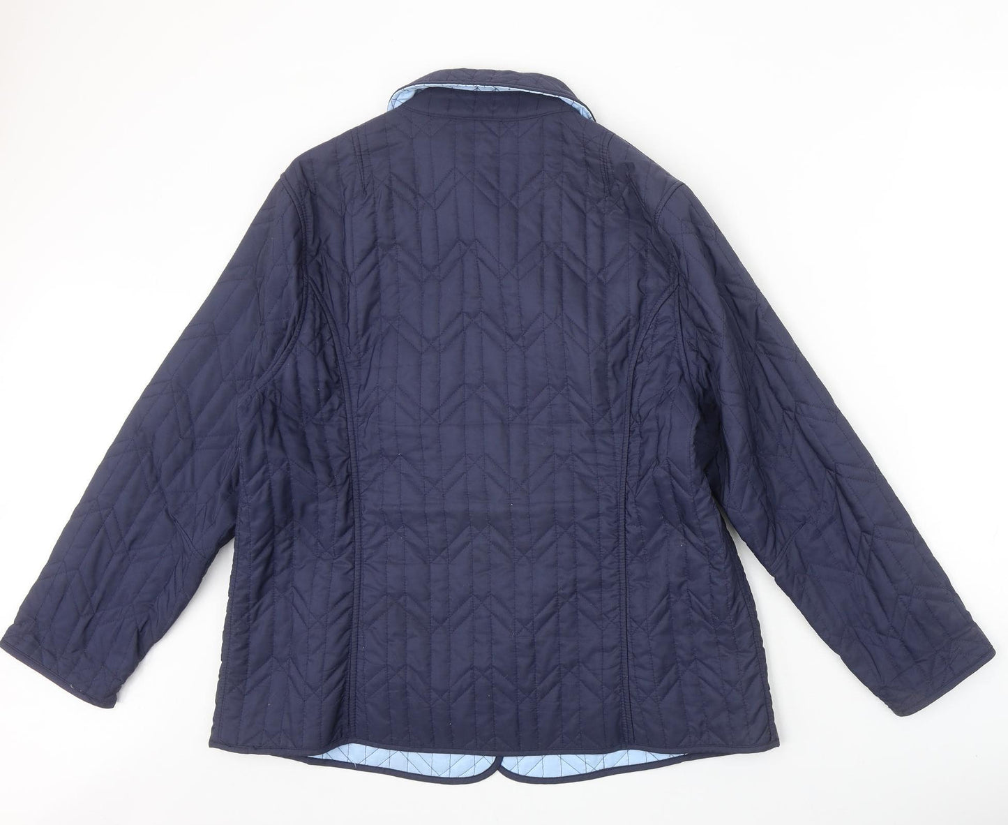Heather Valley Womens Blue Jacket Size 18 Snap