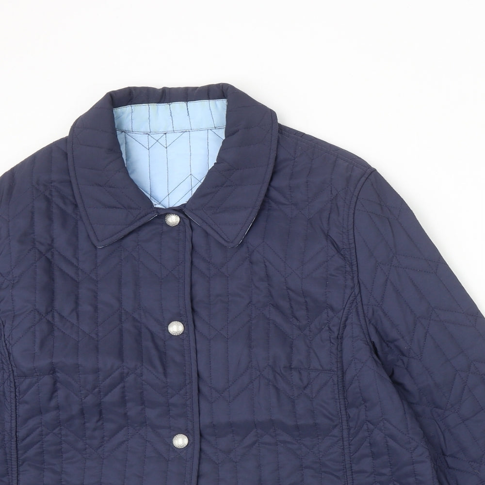 Heather Valley Womens Blue Jacket Size 18 Snap