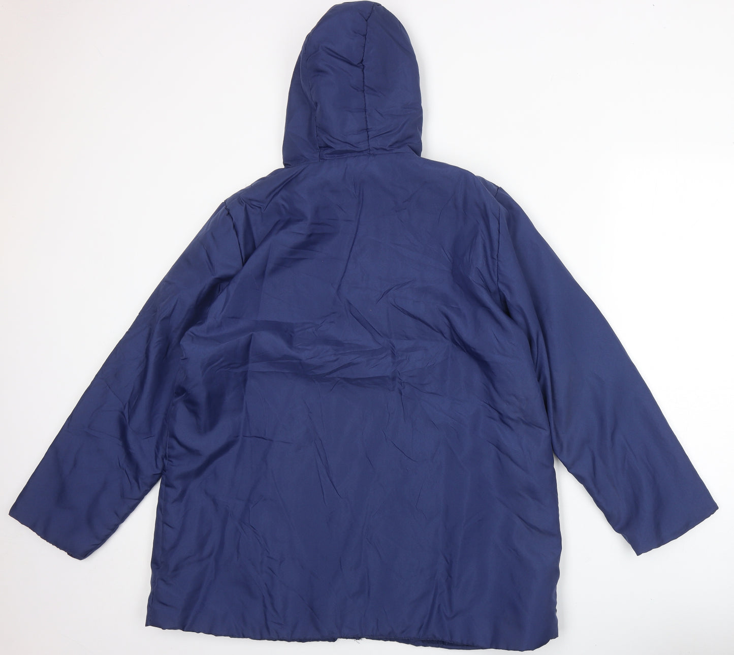 Anne De Lancay Womens Blue Jacket Size L Snap