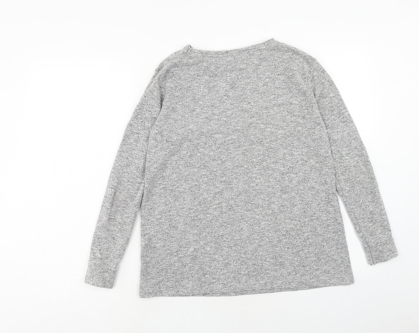 Atmoshere Womens Grey Round Neck Polyester Pullover Jumper Size 10