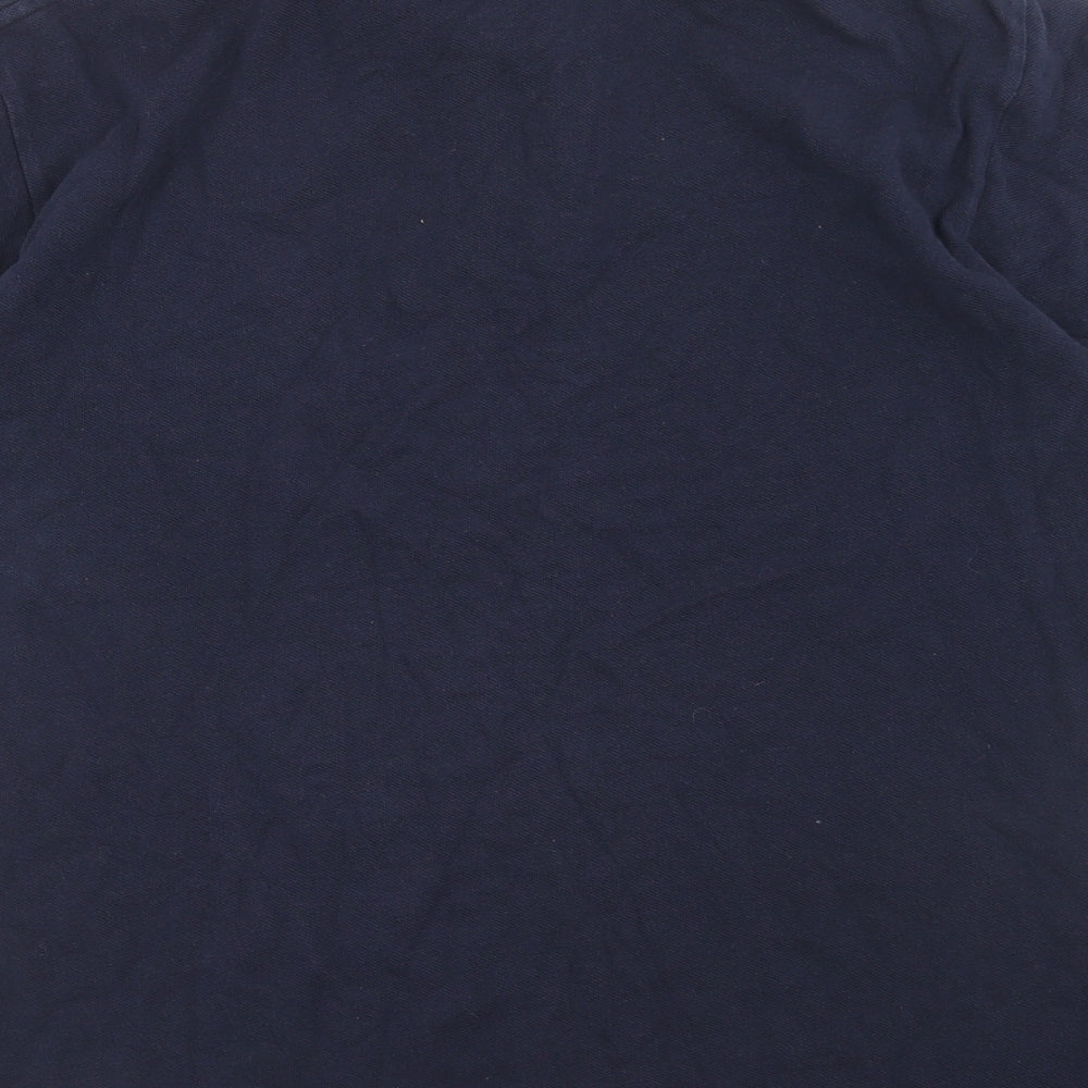 Ralph Lauren Mens Blue Cotton Polo Size M Collared Button