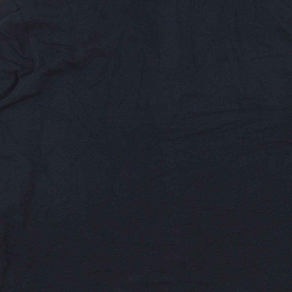 Marks and Spencer Mens Blue Cotton Polo Size XL Collared Button