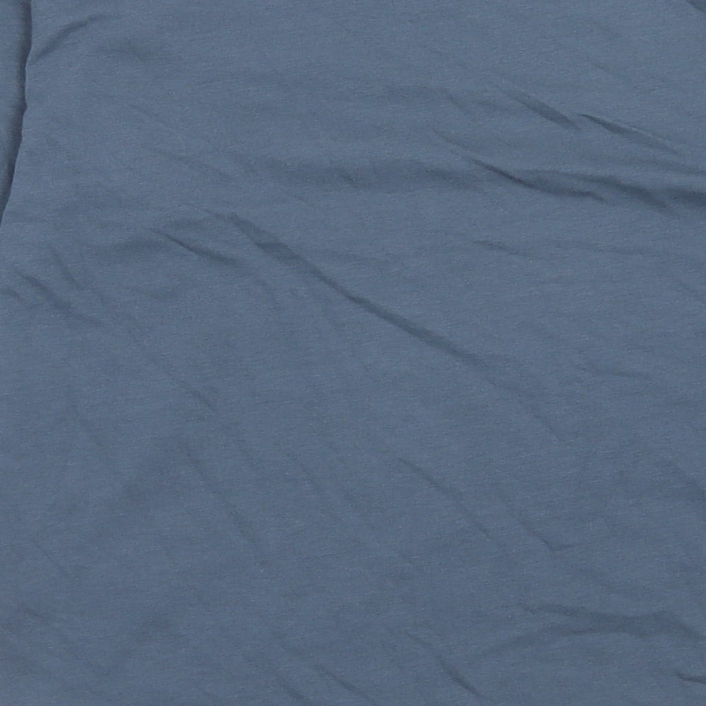 Marks and Spencer Boys Blue Cotton Basic T-Shirt Size 7-8 Years Round Neck Pullover