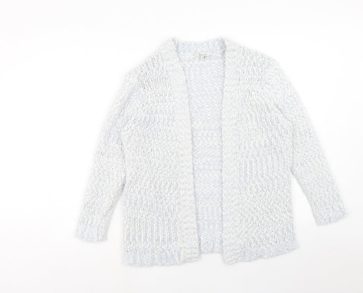Peacocks Womens Blue V-Neck Polyester Cardigan Jumper Size S