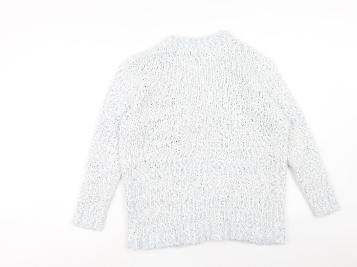 Peacocks Womens Blue V-Neck Polyester Cardigan Jumper Size S