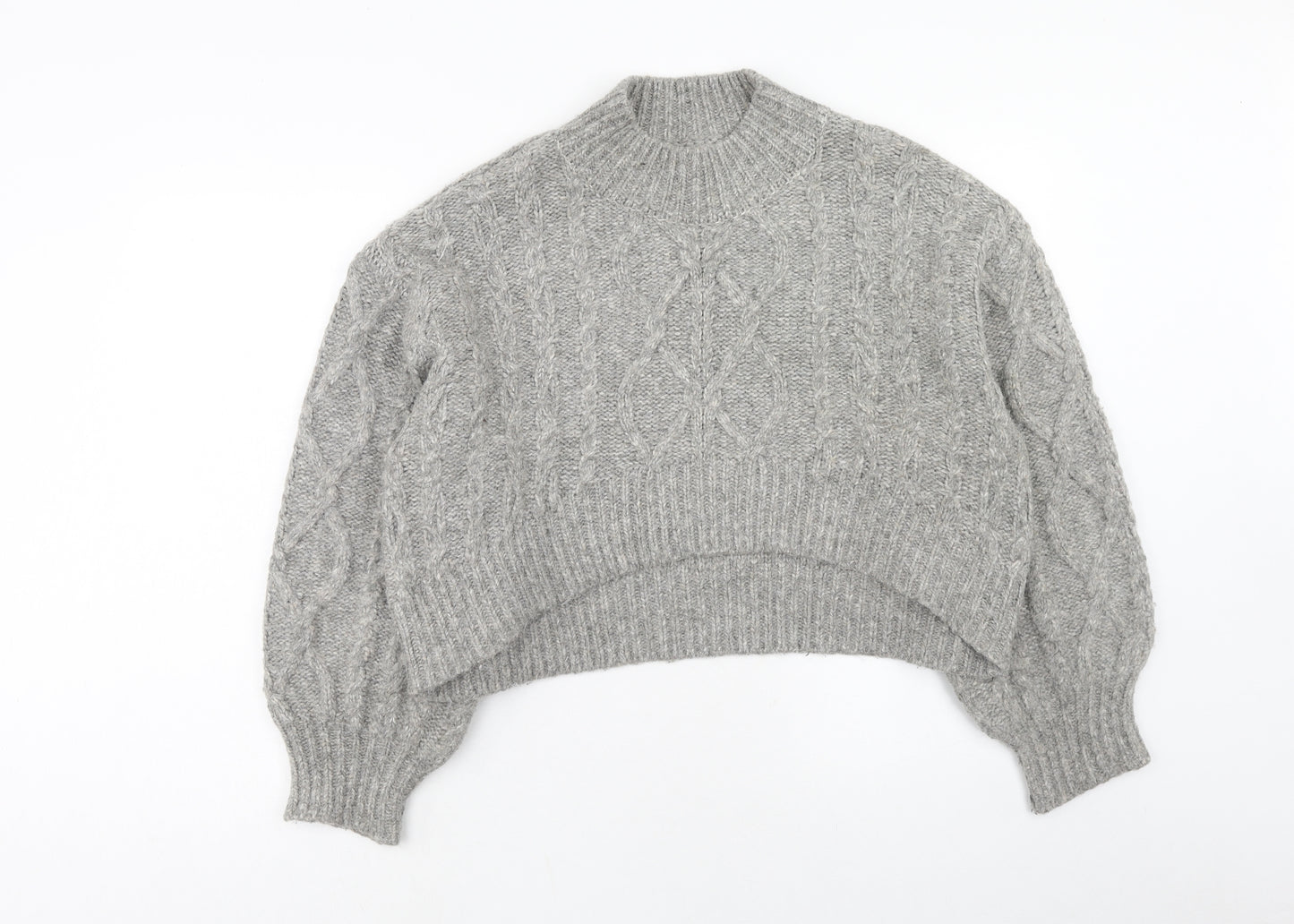 Primark Womens Grey Round Neck Acrylic Pullover Jumper Size XL - Size 18/20