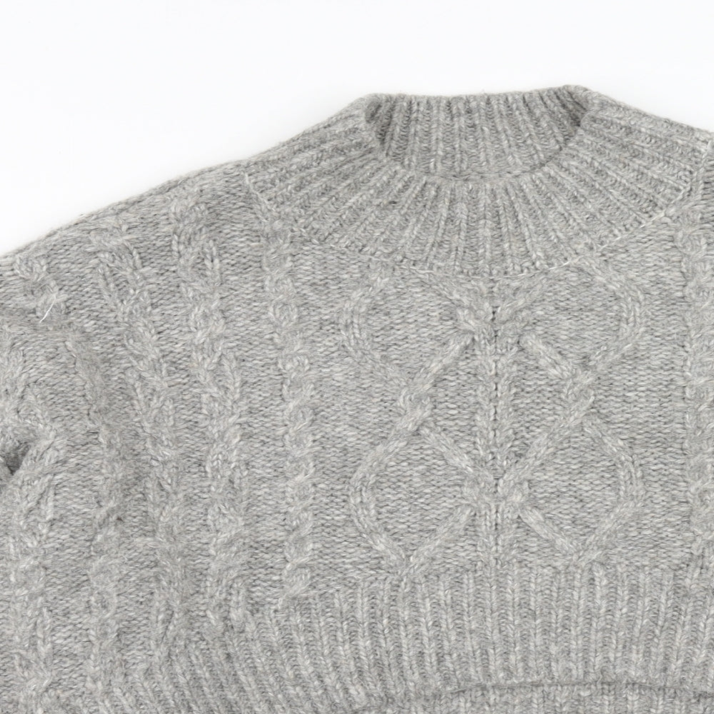 Primark Womens Grey Round Neck Acrylic Pullover Jumper Size XL - Size 18/20