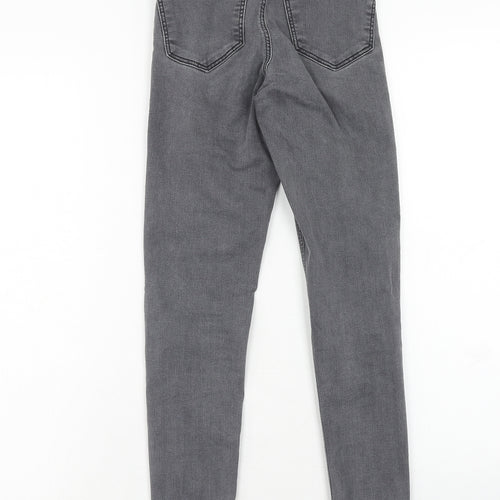 Topshop Womens Grey Cotton Jegging Jeans Size 24 in L32 in Regular Zip