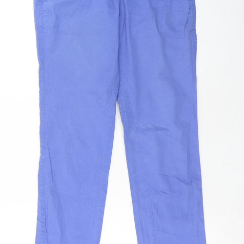 TOM TAILOR Womens Purple Cotton Chino Trousers Size 8 Regular Zip