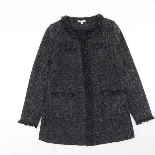 Gharani Strok Womens Grey Jacket Coat Size 12 Button