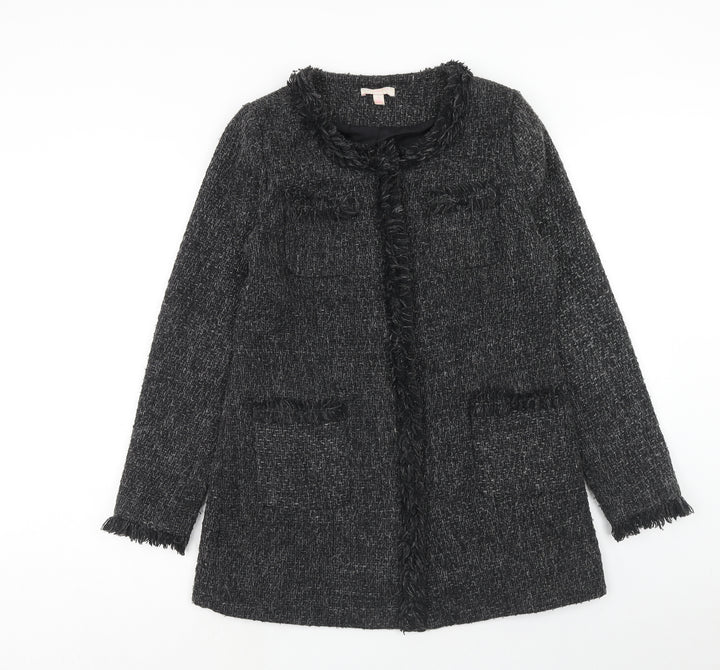 Gharani Strok Womens Grey Jacket Coat Size 12 Button