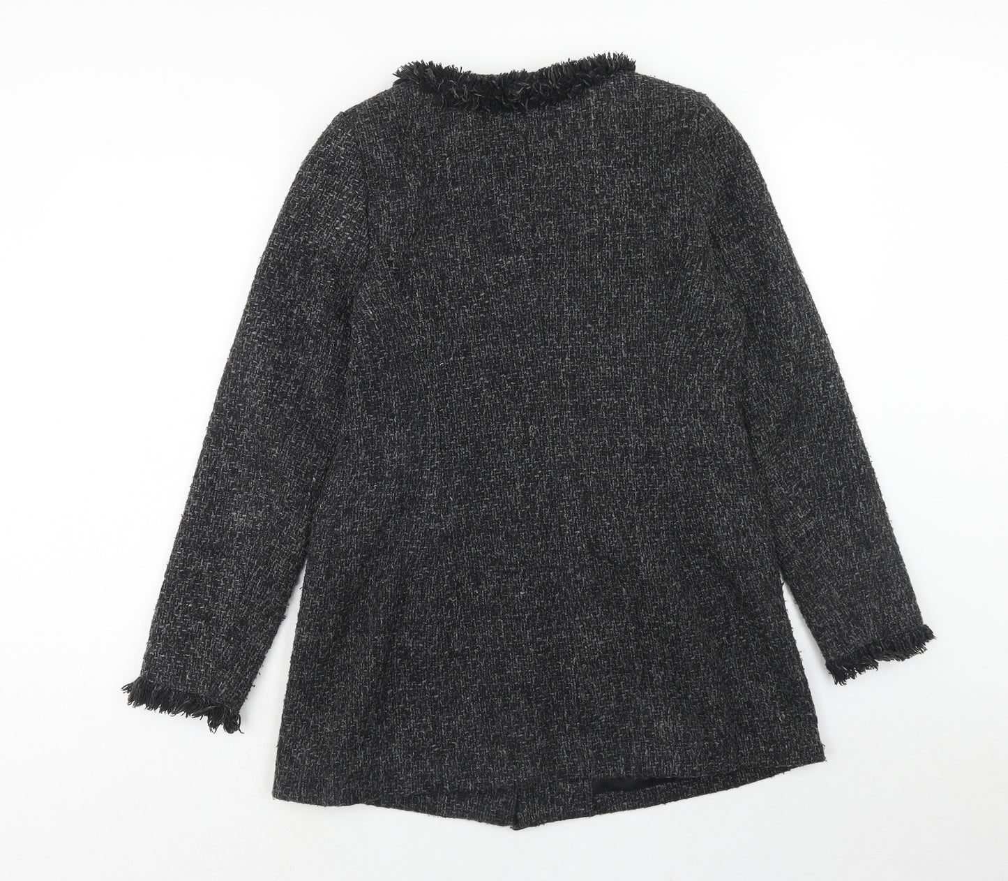 Gharani Strok Womens Grey Jacket Coat Size 12 Button
