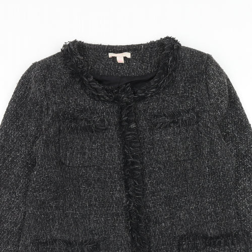 Gharani Strok Womens Grey Jacket Coat Size 12 Button