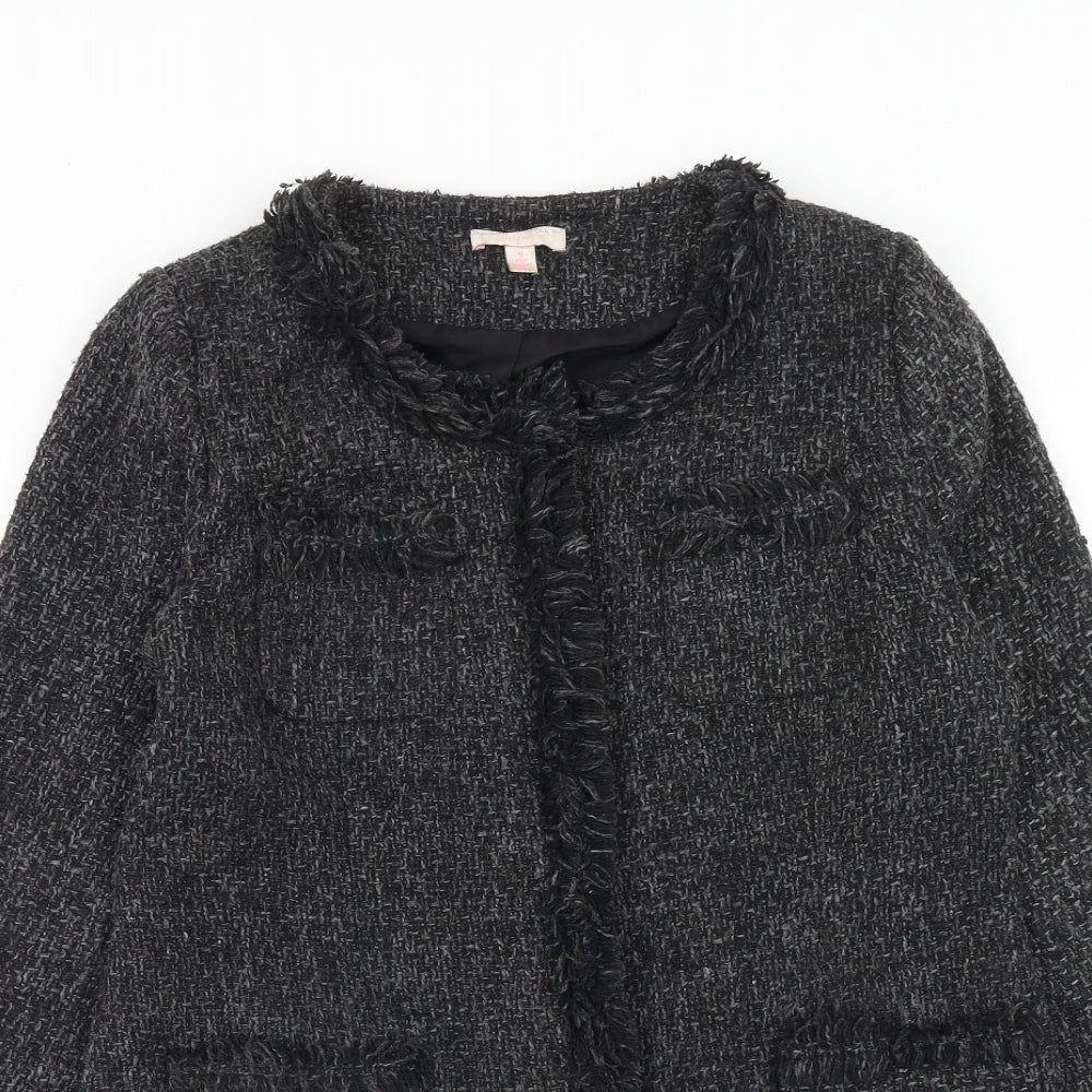 Gharani Strok Womens Grey Jacket Coat Size 12 Button