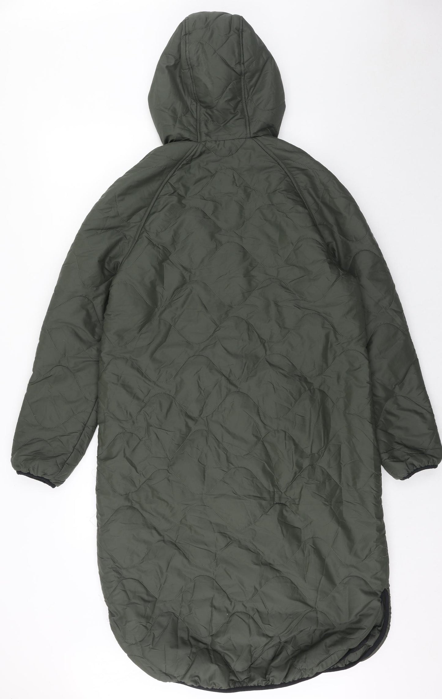 Marks and Spencer Womens Green Rain Coat Coat Size 8 Zip
