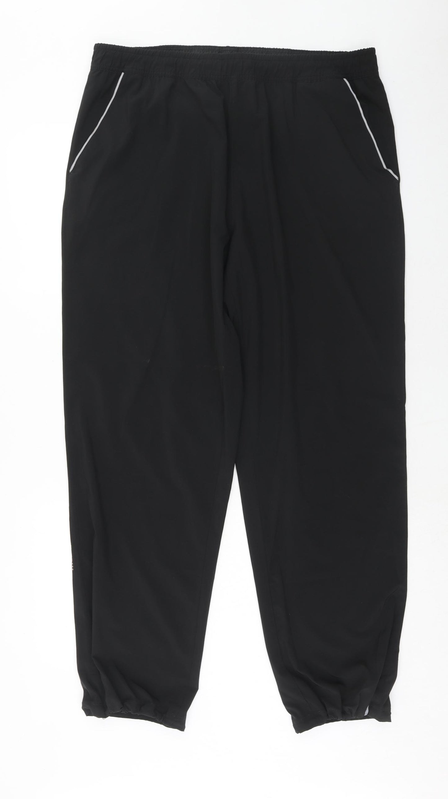 H&M Womens Black Polyester Trousers Size L Regular