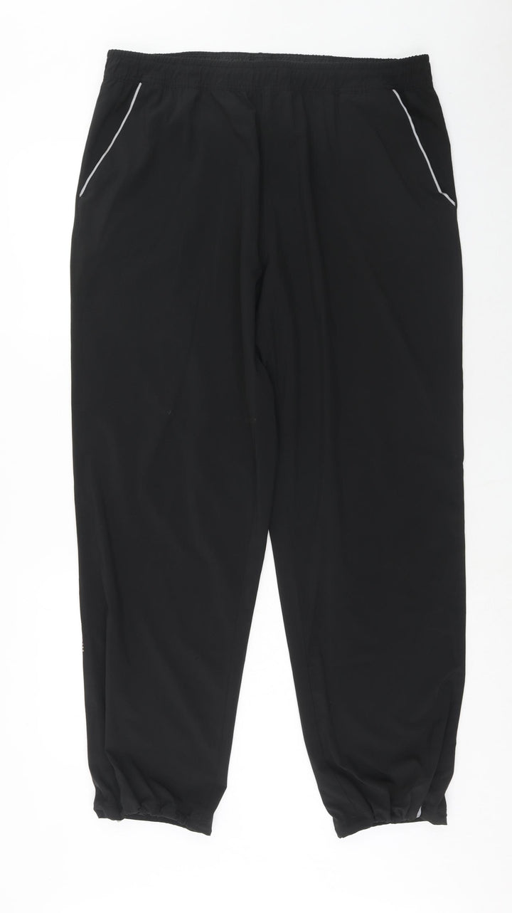 H&M Womens Black Polyester Trousers Size L Regular