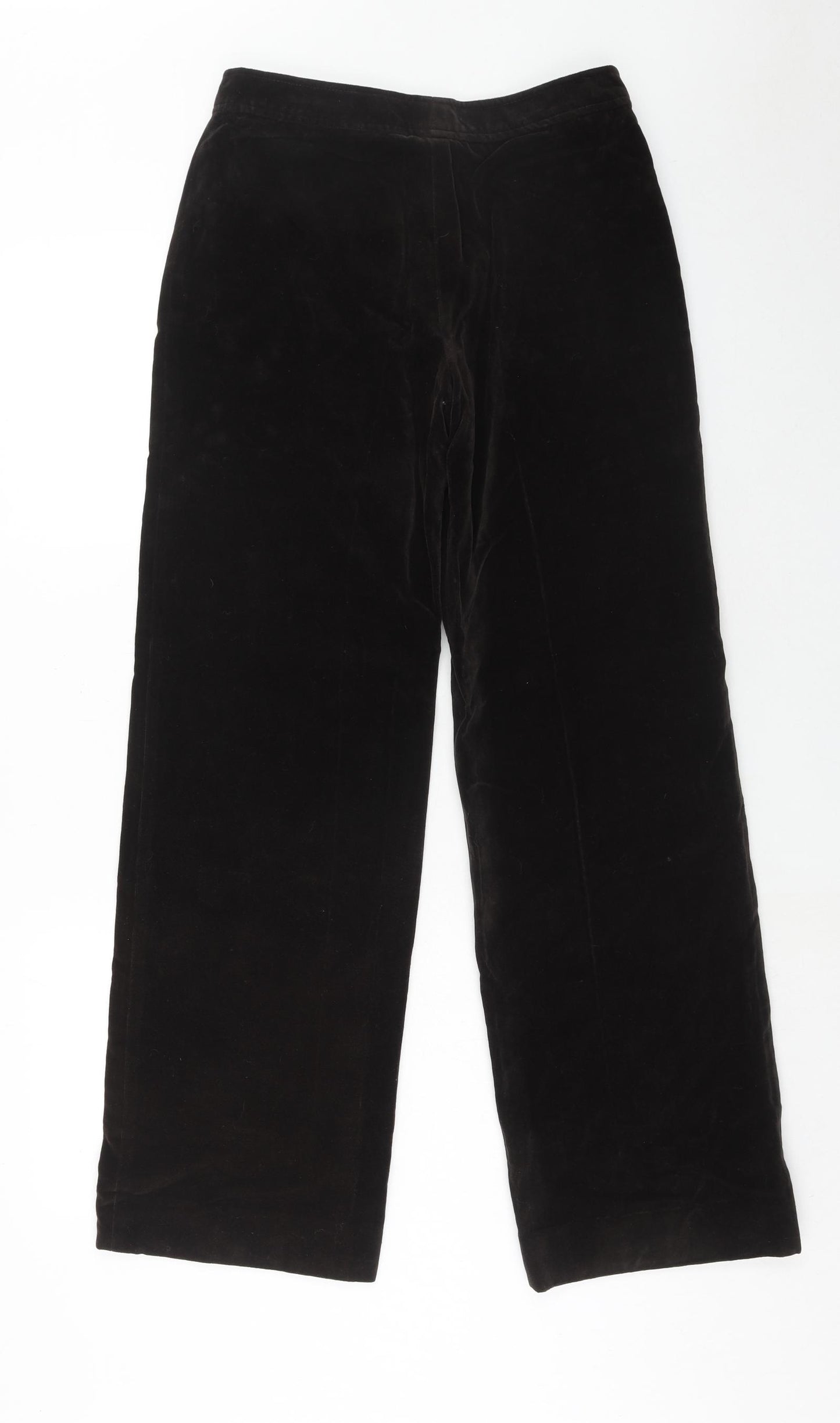 Country Casuals Womens Brown Cotton Trousers Size 12 Regular Zip