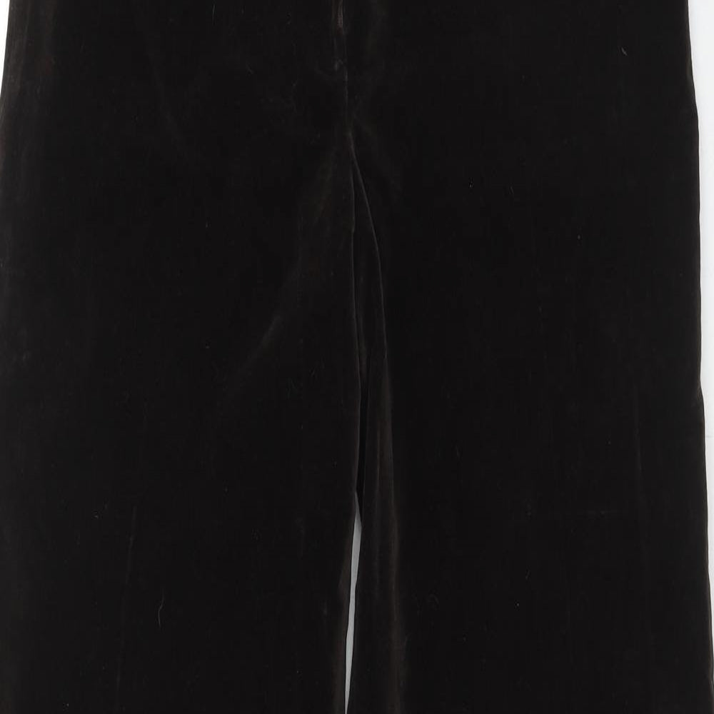 Country Casuals Womens Brown Cotton Trousers Size 12 Regular Zip