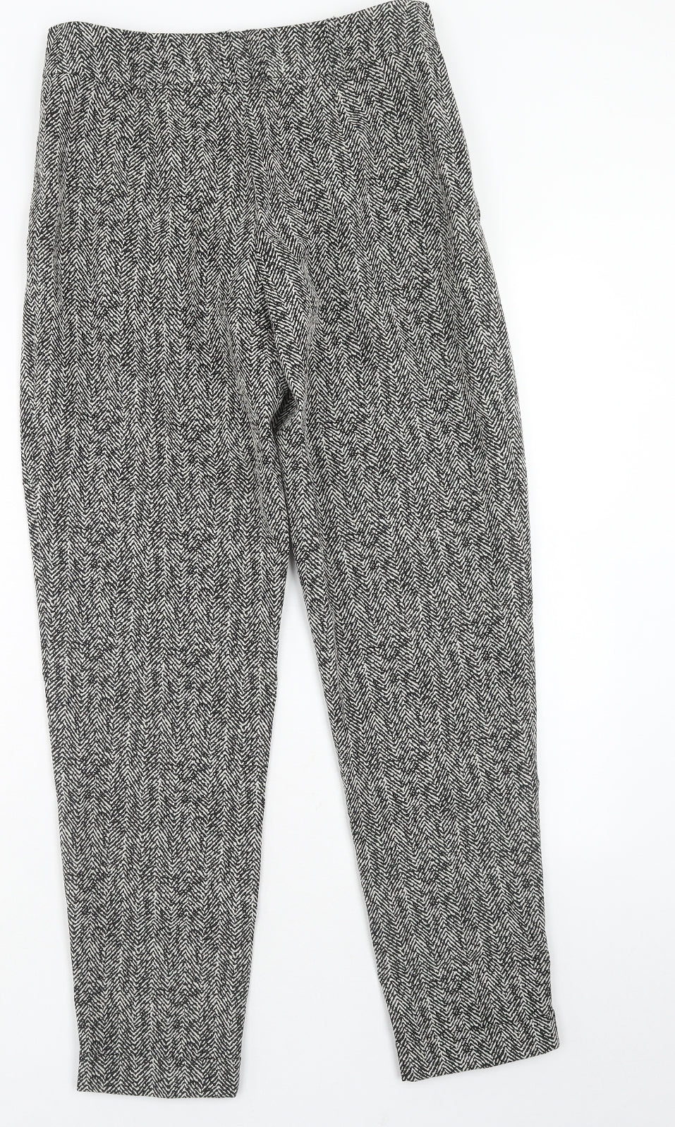 ASOS Womens Brown Viscose Trousers Size 10 Regular Hook & Eye