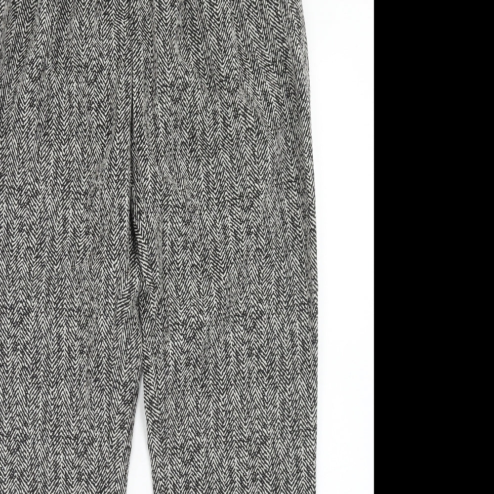 ASOS Womens Brown Viscose Trousers Size 10 Regular Hook & Eye