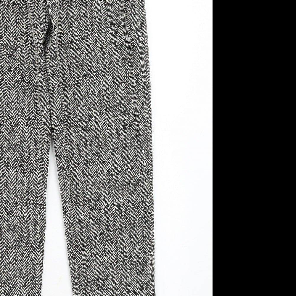 ASOS Womens Brown Viscose Trousers Size 10 Regular Hook & Eye