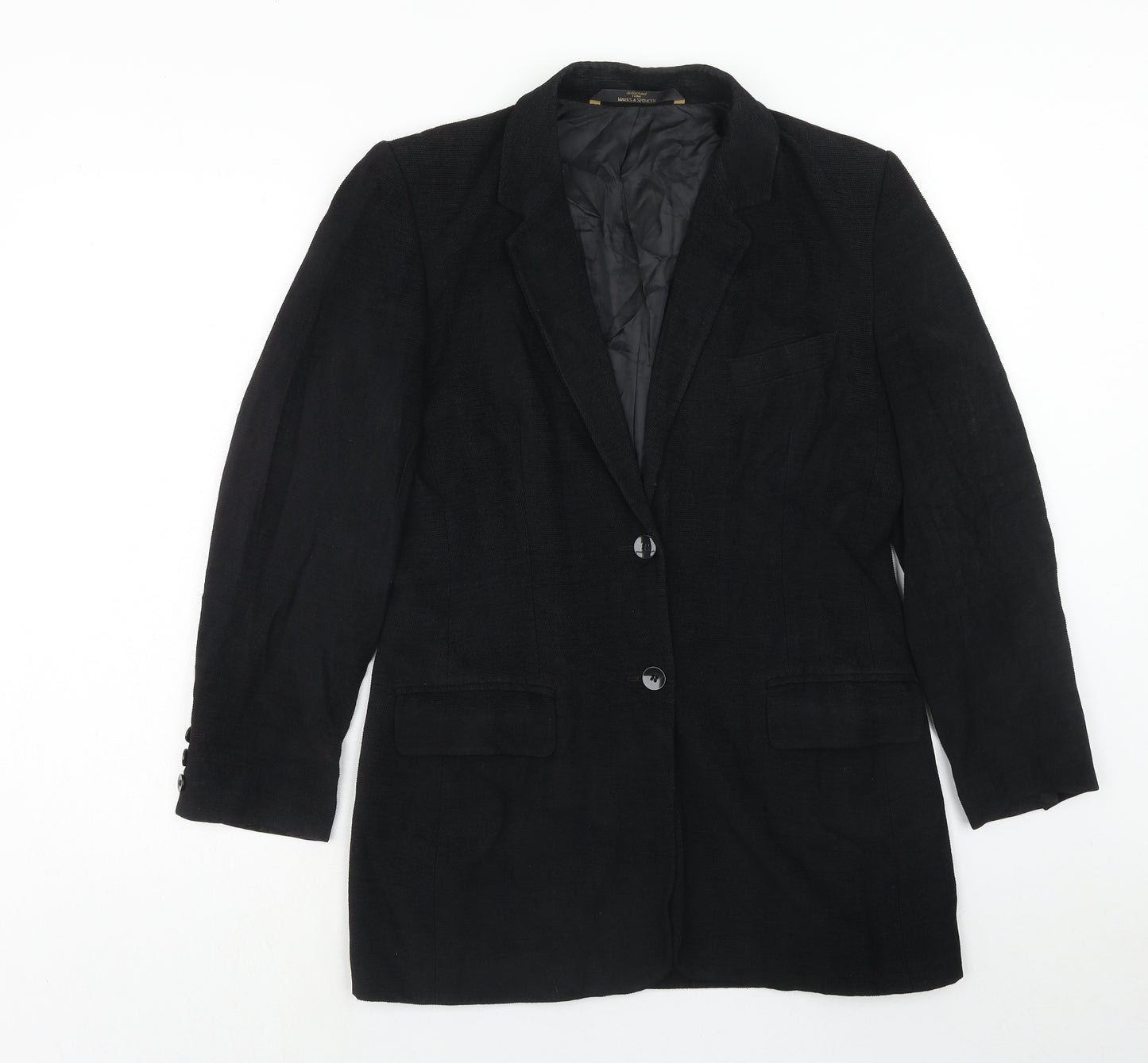 Marks and Spencer Womens Blue Viscose Jacket Suit Jacket Size 12