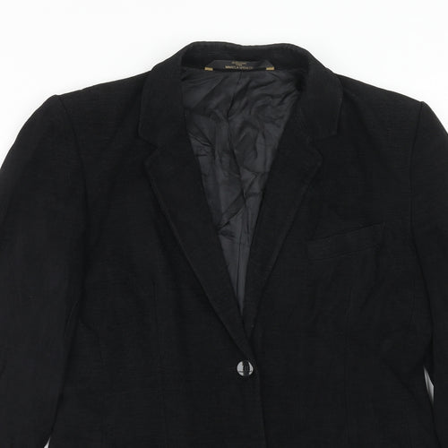 Marks and Spencer Womens Blue Viscose Jacket Suit Jacket Size 12