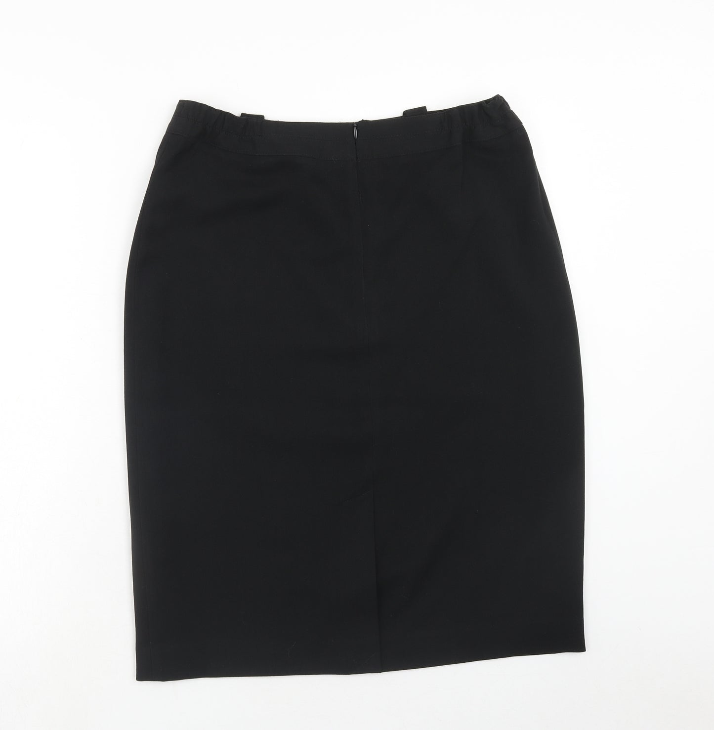 Simply Be Womens Black Polyester Straight & Pencil Skirt Size 12 Zip