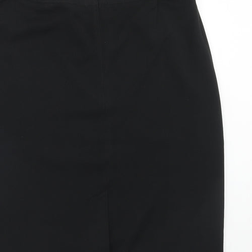 Simply Be Womens Black Polyester Straight & Pencil Skirt Size 12 Zip